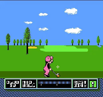 Mario Open Golf (Japan) (Rev 1) (Virtual Console) screen shot game playing